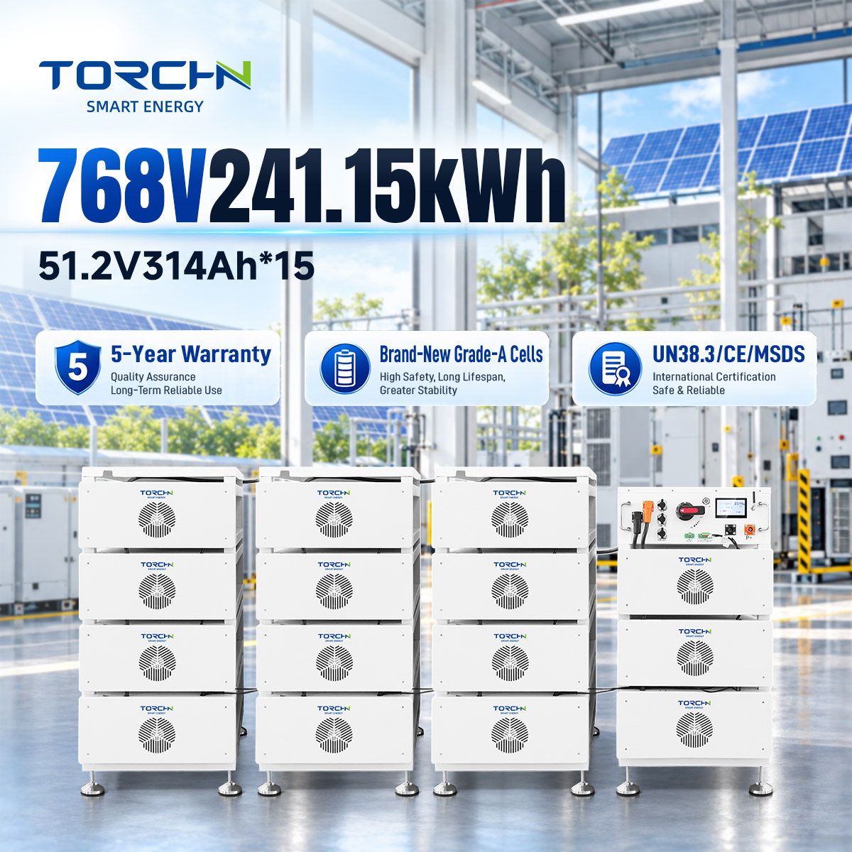 768V 241.15kWH high-voltage energy storage lithium battery
